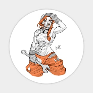 Mechanic pin-up Magnet